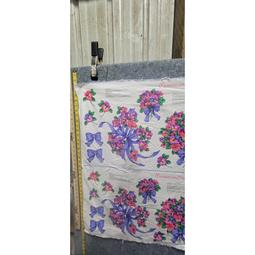 Sewing Pansies Bows & Applique 2 Panels Bundle - Picture 7 of 14